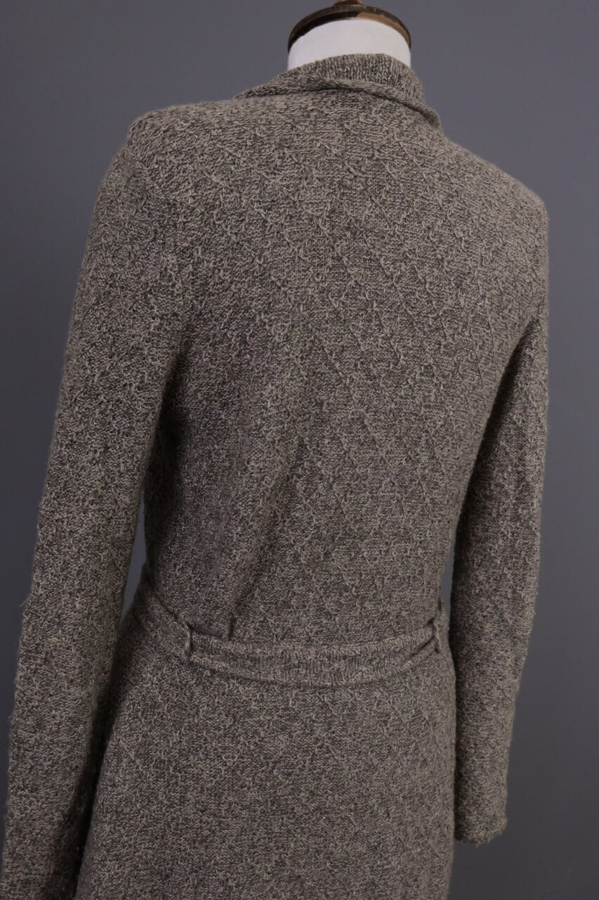 Used Lauren Ralph Lauren Brown Knitted Belted Coat Jacket – Size XS