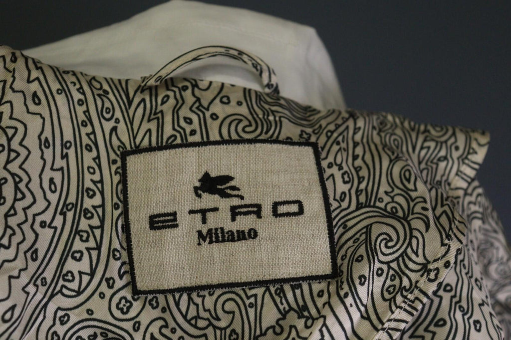 ETRO MILANO White Two Button Blazer Jacket – Size 44
