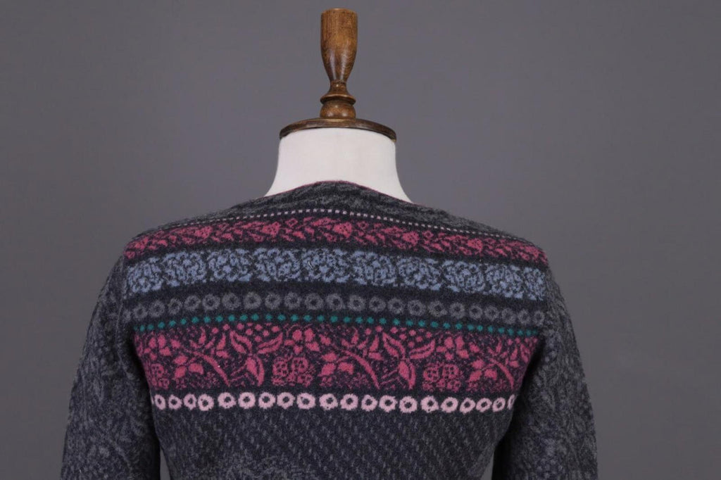 IVKO Multicolor Floral Jacquard Wool Knit Jumper Sweater – Size M / 38