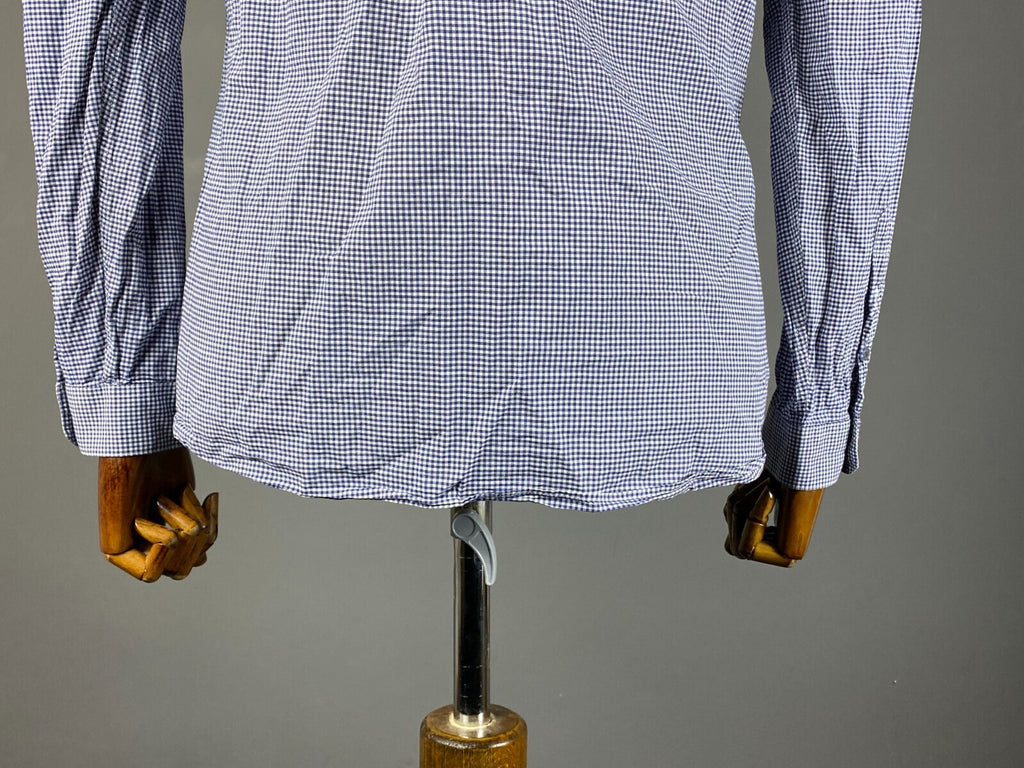 The Kooples Sport Check Blue Summer Long Sleeve Button Down Shirt – Size M