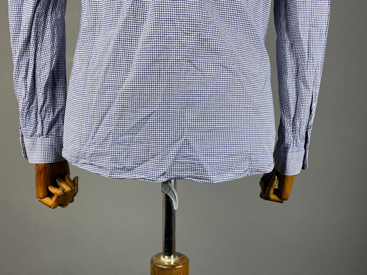 The Kooples Sport Check Blue Summer Long Sleeve Button Down Shirt – Size M