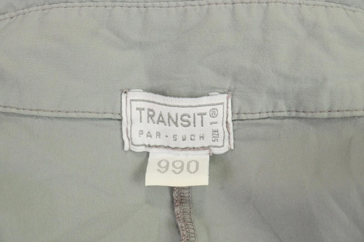 TRANSIT PAR SUCH Gray Beolt Long Sleeve Cape Top Blouse Shirt – Size 1