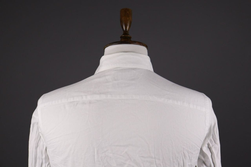Hackett London Slim Fit White Luxury Long Sleeve Button Down Shirt – Size S