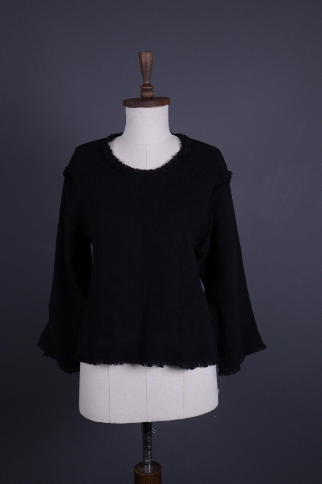 ISABEL MARANT Black Wool Knit Lagenllok Sweater – Size 38 Small