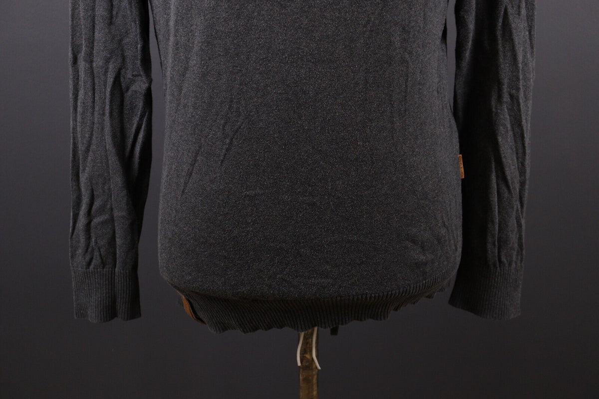 Naketano World Gray Cotton Knit Long Sleeve Sweater – Size L