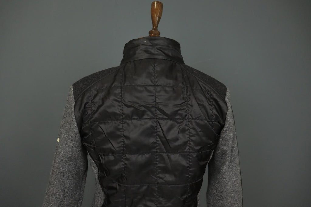 CAPRANEA Black Gray Slim Fit Long Sleeve Mock Neck Full Zip Jacket – Size 38