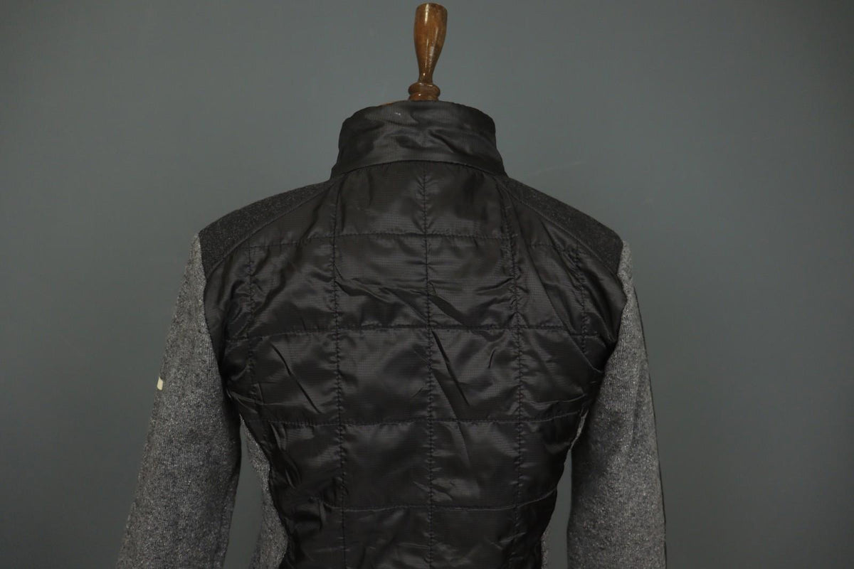 CAPRANEA Black Gray Slim Fit Long Sleeve Mock Neck Full Zip Jacket – Size 38