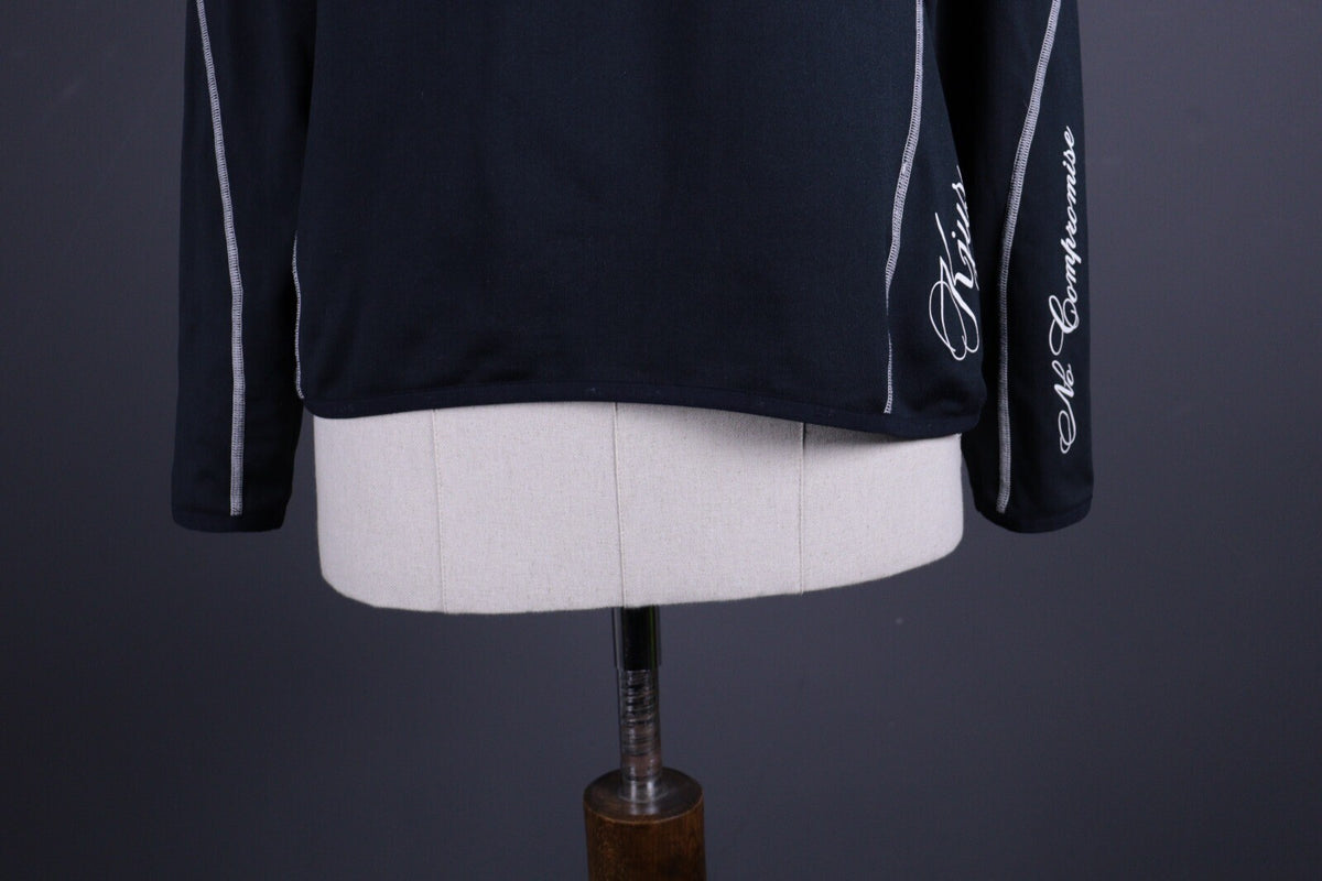KJUS Black Fleece Pullover Activewear Outdoor Ski Fleece Base Layer 42 / XL