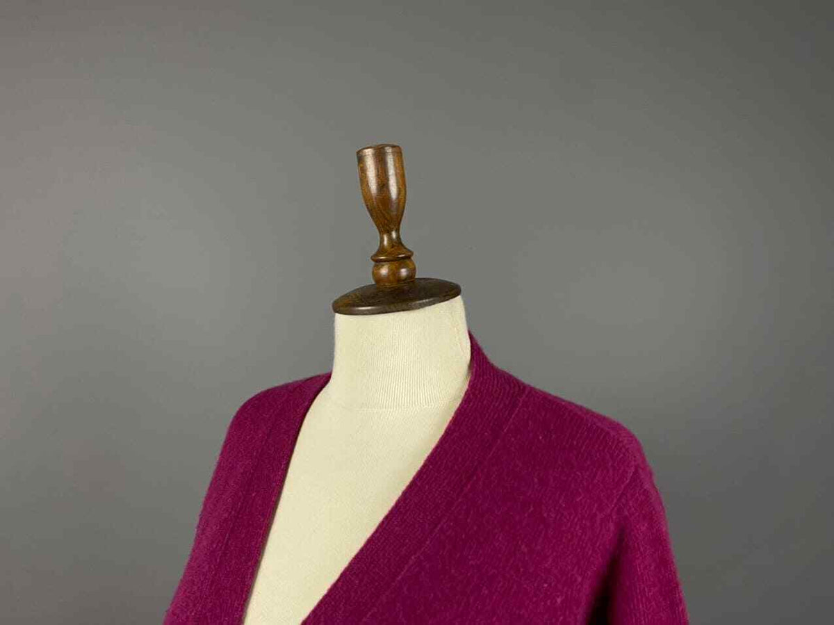 Aspesi Pink 70% Wool 30% Cashmere V-Neck Cardigan Sweater – Women's M