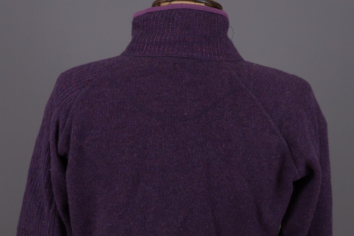 Mountain Hard Wear Purple Wool High Neck Full Zip Fleece Sweater – Size M – Used