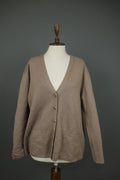 ZADIG & VOLTAIRE Brown Knitted V-Neck Long Sleeve Button Cardigan Sweater M/L