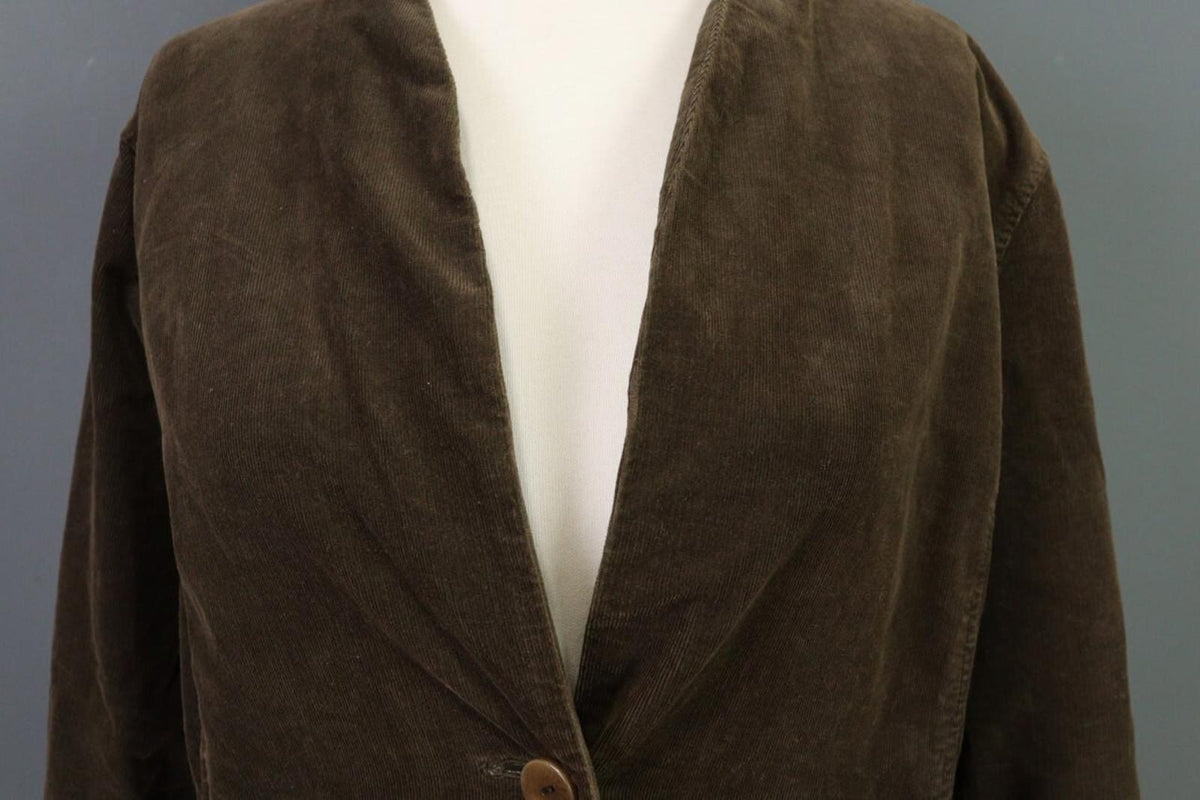 OSKA Slim Fit Brown Corduroy Blazer Jacket – Size 2
