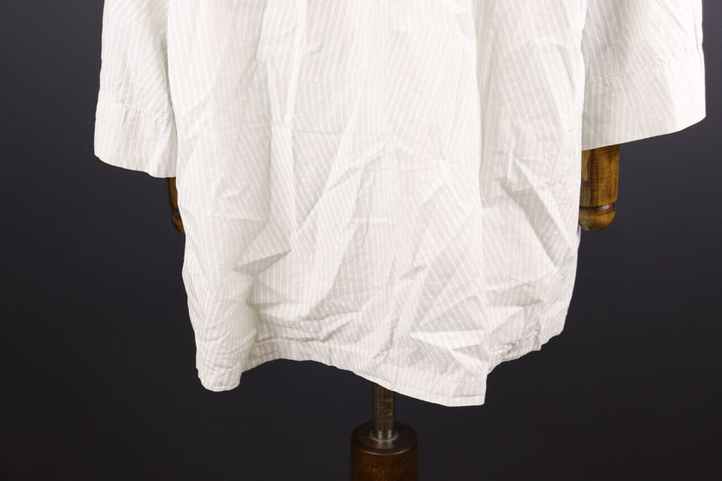 Oska White Relaxed Stripe Long Sleeve Tunic Shirt Dress Short – Size 4