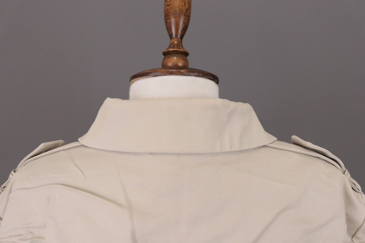 Laurel Beige Double Breasted Designer Wool Cropped Coat Jacket – Size 44