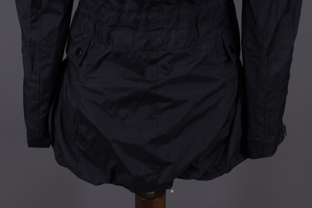 Cop. Copine Black Lagenlook Full Zip Veste Designer Parka Coat Jacket – Size 30