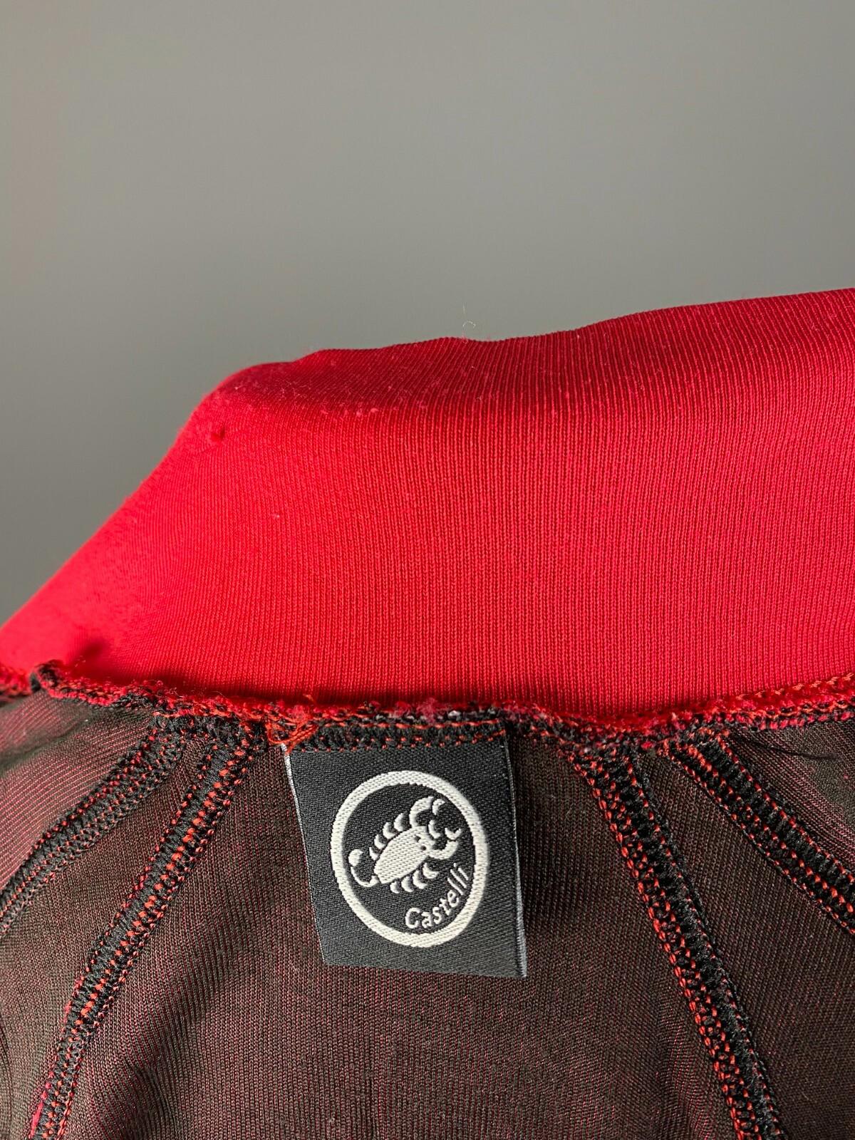 CASTELLI Red Nylon Long Sleeve Cycling Jersey – Men's M