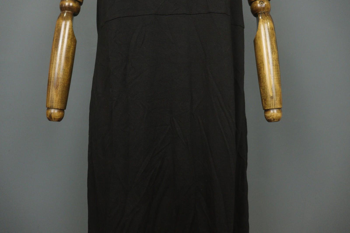 GUDRUN SJODEN Black Casual Sleeveless Round Neck Wide Strap Tank Dress – Size XL