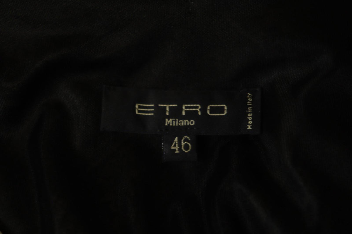 ETRO MILANO Multi Paisley 100% Viscose Long Sleeve V-Neck Sheath Dress – Size 46