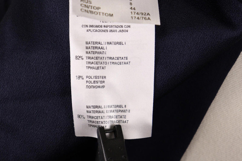 LAUREL by ESCADA Blue Long Sleeve Relaxed Blouson Midi Dress – Size USA 8
