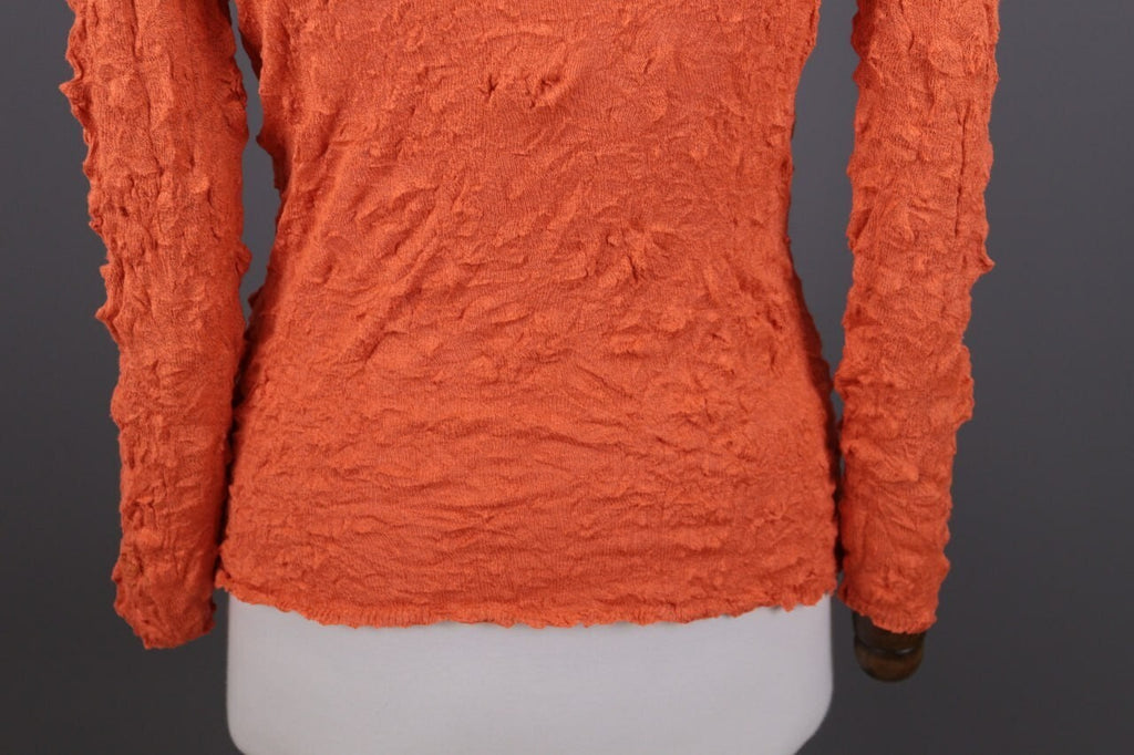 Aventures des Toiles Orange Button Down Long Sleeve Blouse Shirt – Size 38 / S