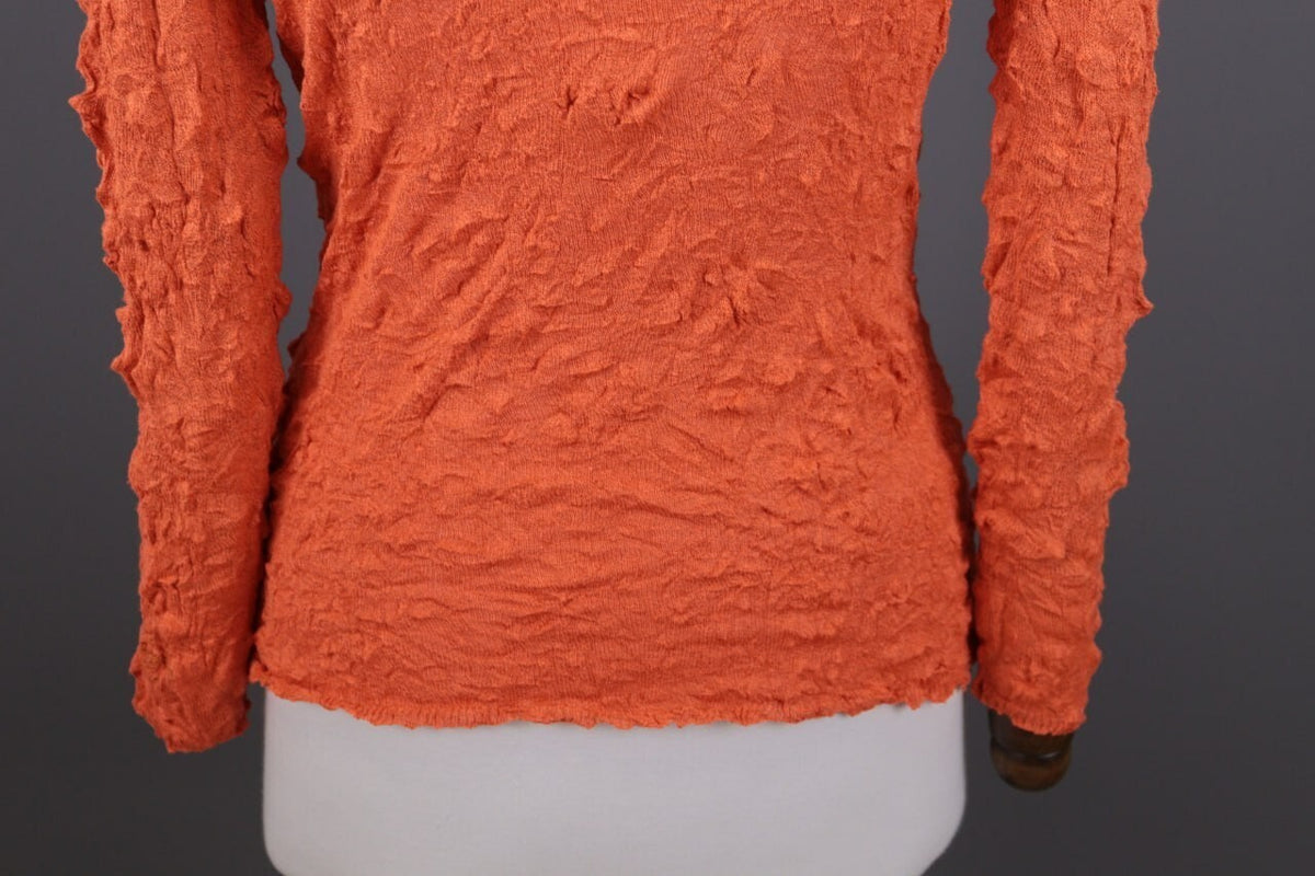 Aventures des Toiles Orange Button Down Long Sleeve Blouse Shirt – Size 38 / S
