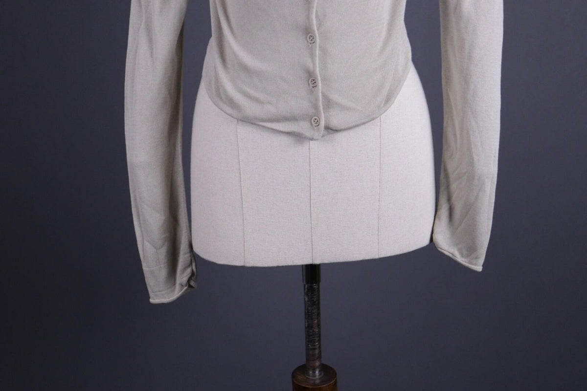 TRANSIT PAR SUCH Gray Knit Cropped Cardigan Sweater – Size 3 / M