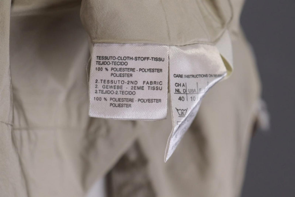 Max Mara Jacket Cream Green Reversible Zipped Pocket Hooded Full Zip – Size 10