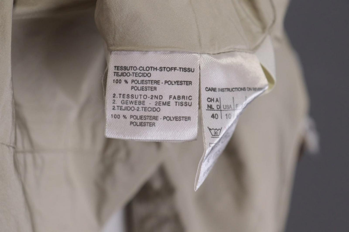 Max Mara Jacket Cream Green Reversible Zipped Pocket Hooded Full Zip – Size 10