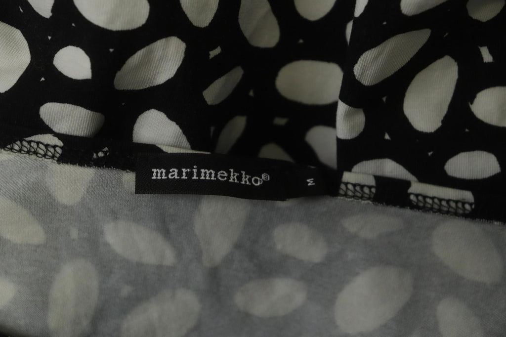 MARIMEKKO CERO White & Black Polka Dot Round Neck Long Sleeve Blouse Top – Size M