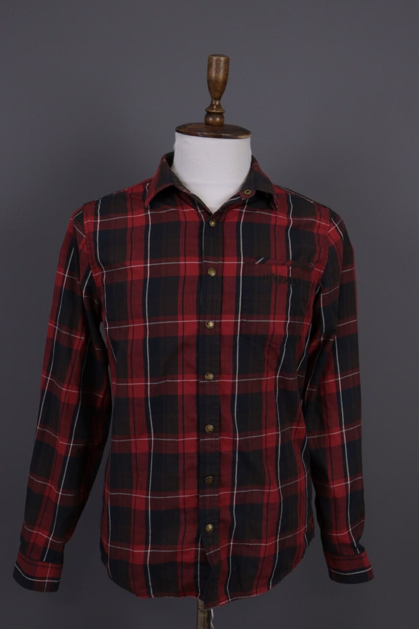 Härkila of Scandinavia Plaid Wool Check Long Sleeve Wool Overshirt Shirt – Size M – Used
