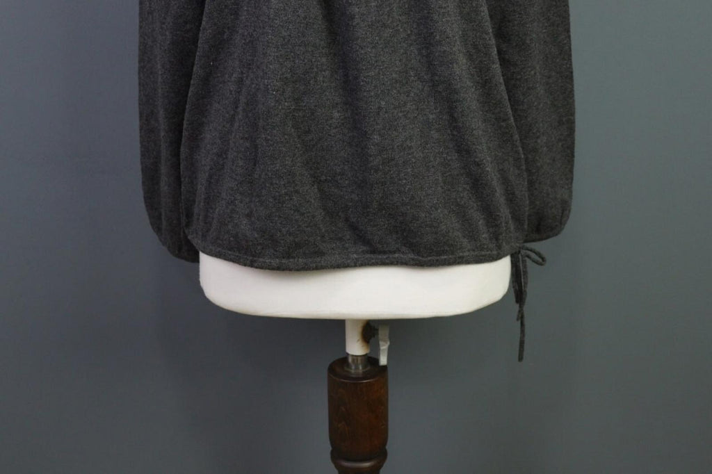GUDRUN SJODEN Pullover Sweater Gray Wool Knit Lagenlook – Size M