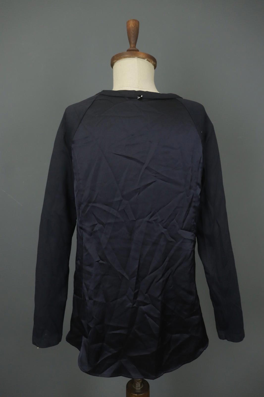 HIGH Toch Black Regular Fit Long Sleeve Crew Neck Pullover Blouse Top – Size 42