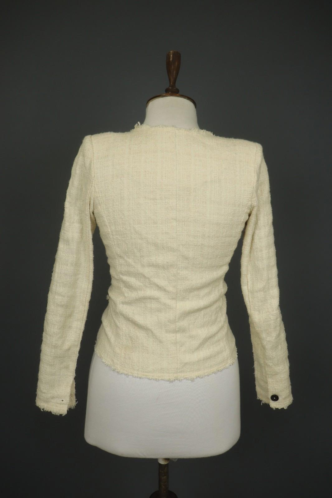 ISABEL MARANT ÉTOILE Beige Cotton Notch Lapel Double Breasted Jacket – Size 44