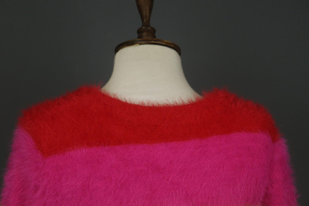 Elder Statesman Colorful 100% Cashmere V-Neck Button Front Cardigan Sweater Sz S
