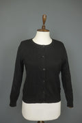 COACH Black Viscose Blend Raglan Sleeve Button Front Cardigan Sweater – Size S