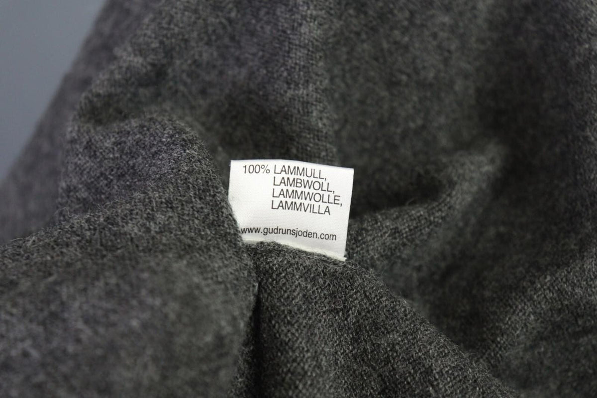 GUDRUN SJODEN Pullover Sweater Gray Wool Knit Lagenlook – Size M