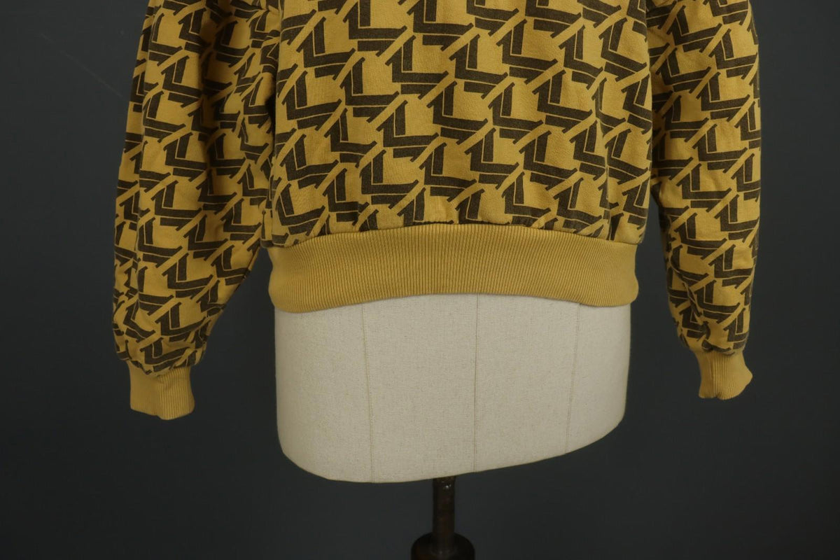 Karl Kani Multi Geometric Fleece Lined Raglan Sleeve Pullover Sweatshirt – Size M