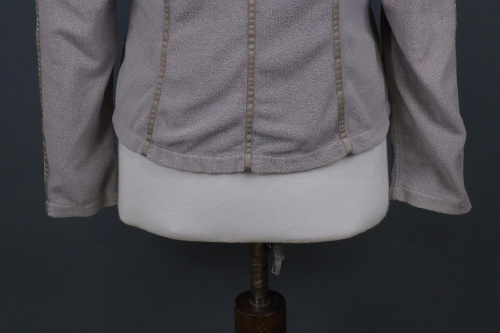 FRAUENSCHUH Gray Mock Neck Zipper Long Sleeve Zip Pockets Fleece Jacket – Size L