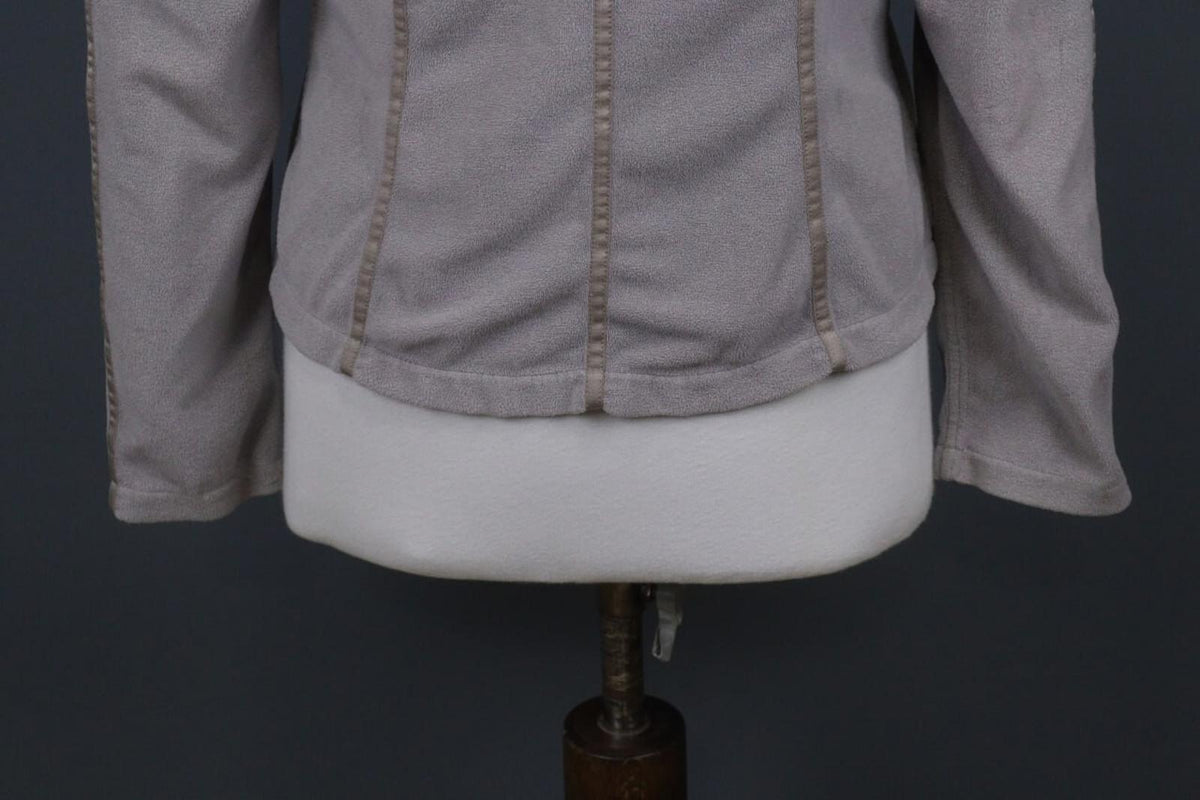 FRAUENSCHUH Gray Mock Neck Zipper Long Sleeve Zip Pockets Fleece Jacket – Size L