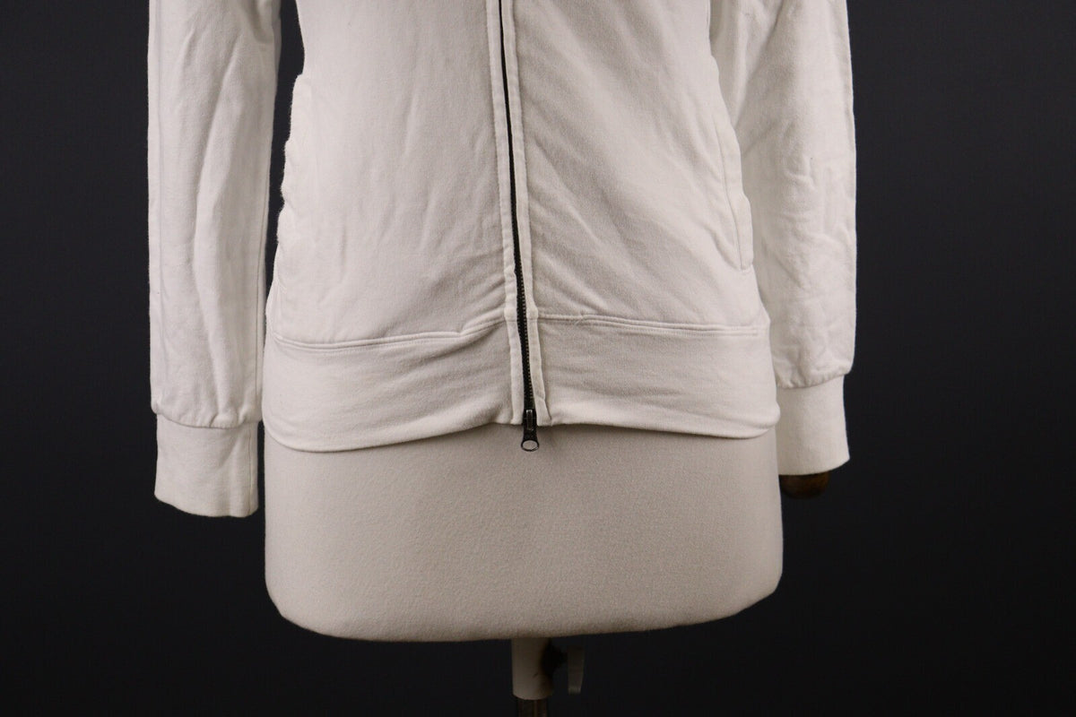 La Martina White Full Zip Long Sleeve Sweater – Size M