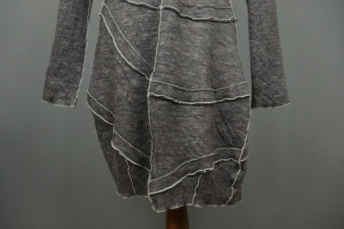 RUNDHOLZ BLACK LABEL Gray Cotton Long Sleeve Open Front Cardigan Sweater – Size 0S