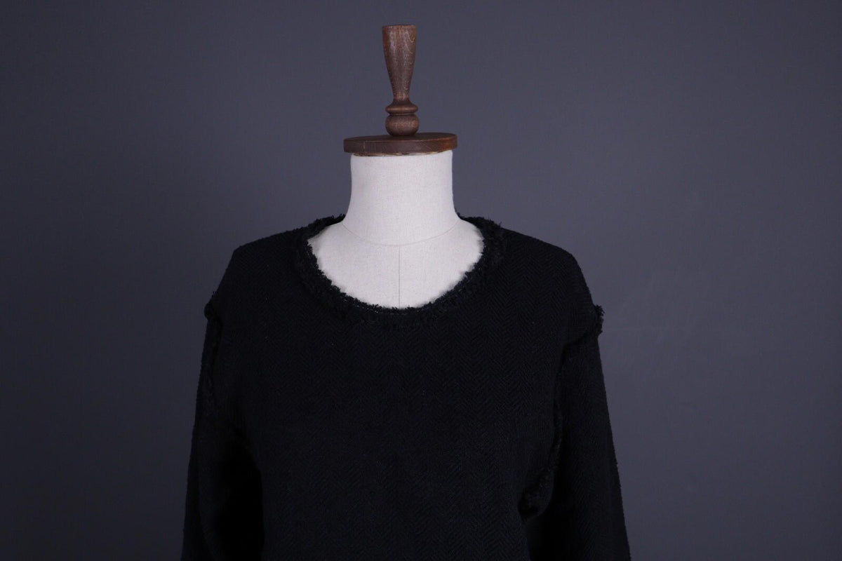 ISABEL MARANT Black Wool Knit Lagenllok Sweater – Size 38 Small