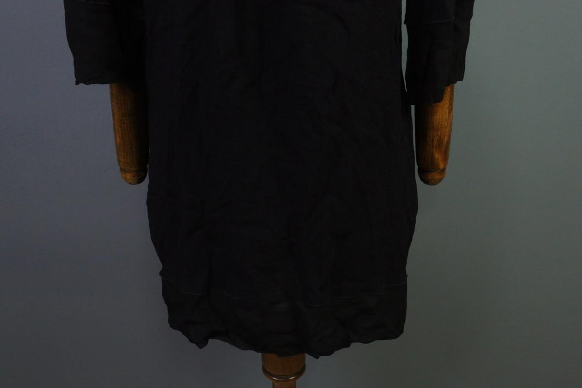 TRANSIT PAR-SUCH Black Viscose Long Sleeve Button Front Shirt Dress – Size 4