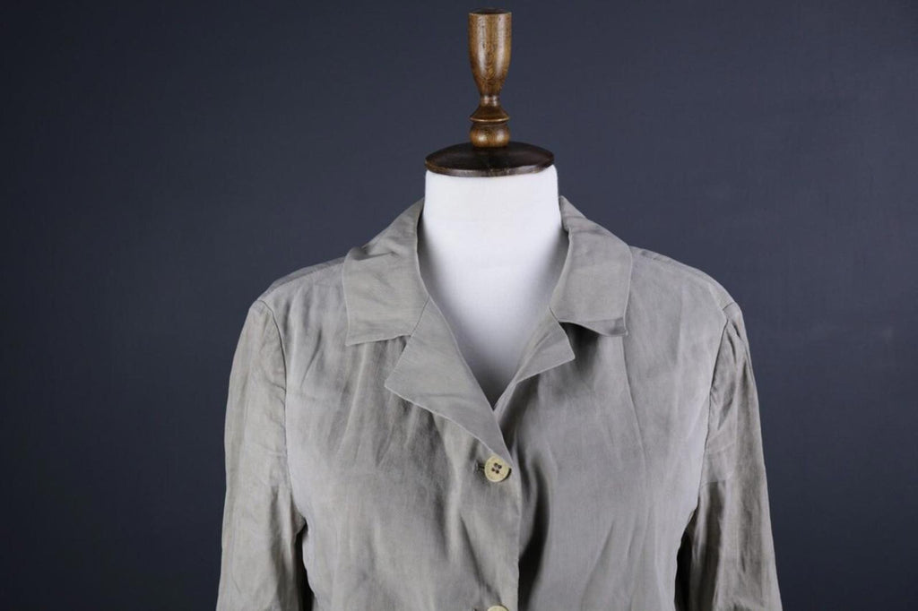 ANNETTE GORTZ Gray Linen Lightweight Blazer Jacket – Size 38 / M