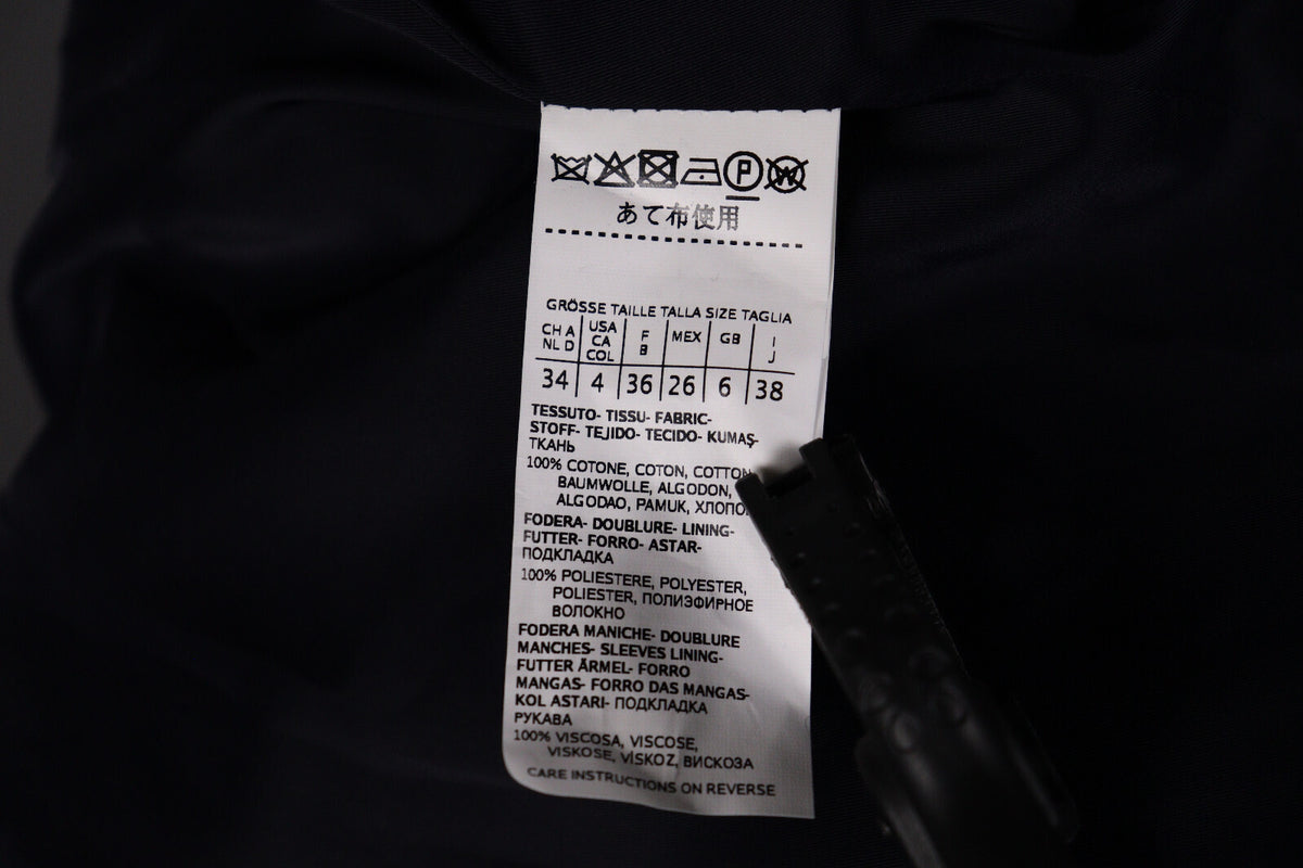 Weekend Max Mara Black Corduroy Two Button Blazer Jacket – Size I 38 / GB 6