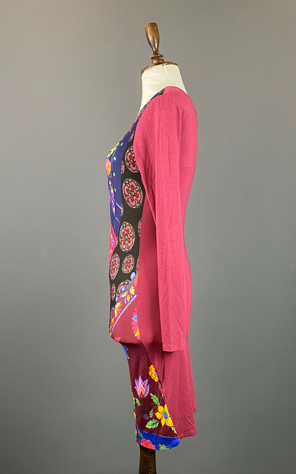 NWT Desigual Multicolor Floral Long Sleeve Bodycon A-Line Dress – Size S