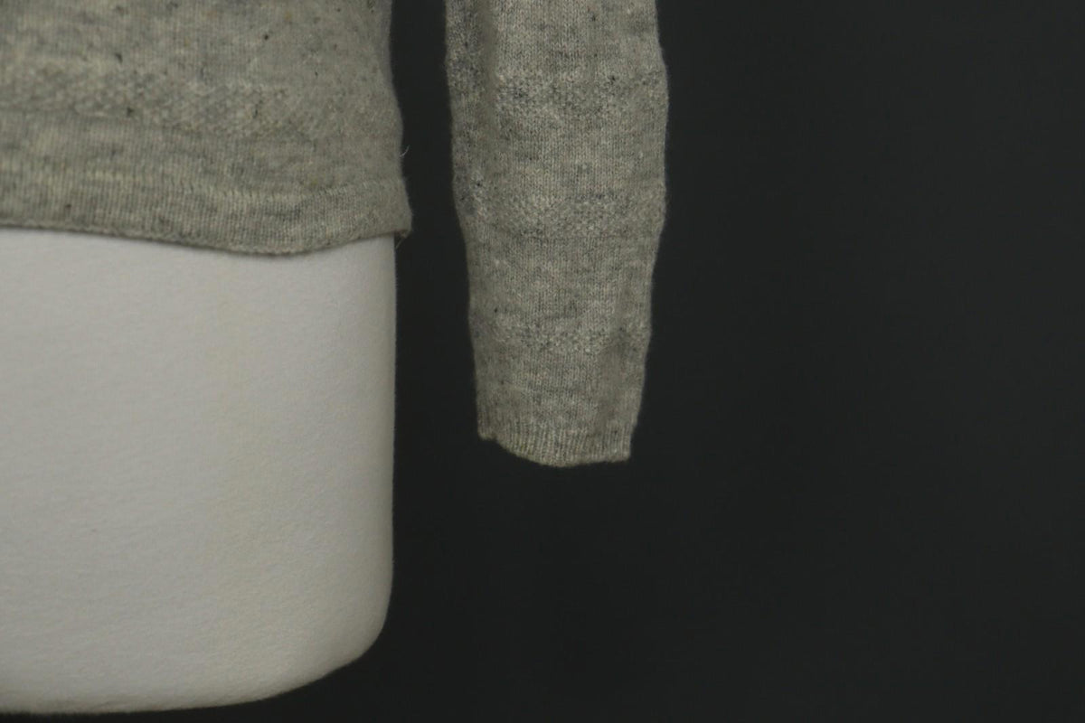 GUDRUN SJODEN Gray Crew Neck Raglan Sleeve Button Front Cardigan Sweater – Size S