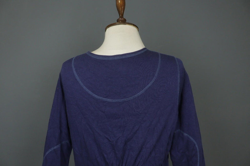 GUDRUN SJODEN Purple Organic Cotton Knit Crew Neck Button Front Cardigan – Size S