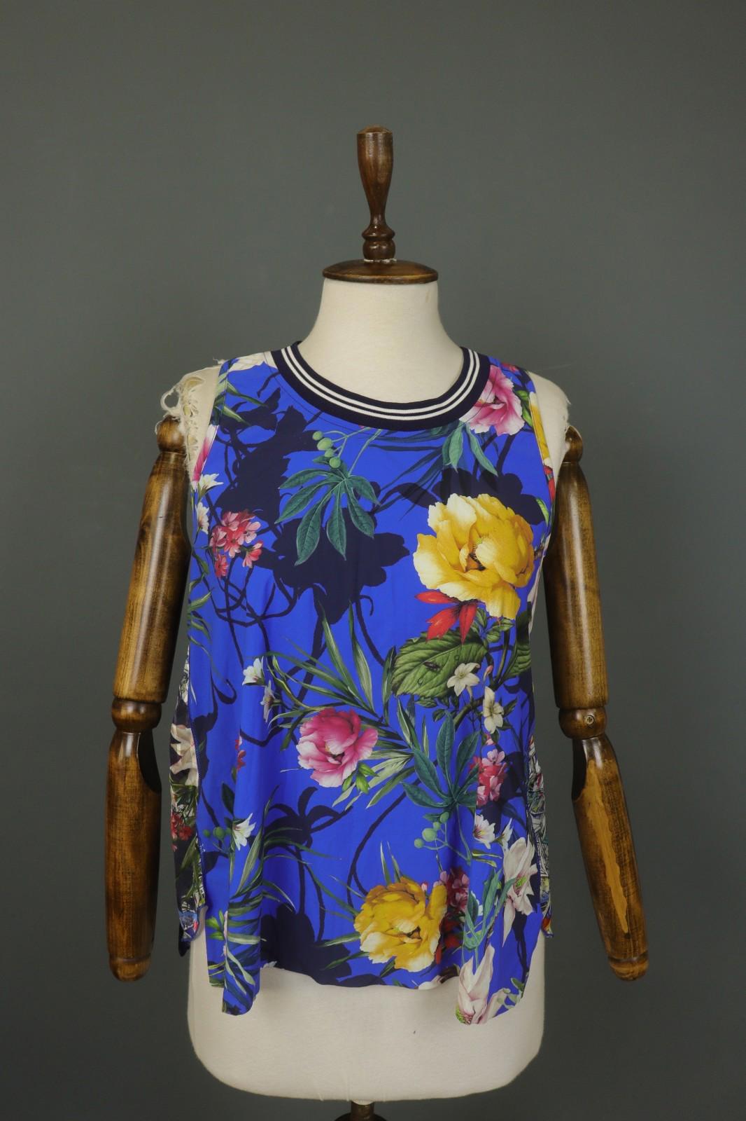 HIGH TECH Multicolor Floral Sleeveless Round Neck Pullover Tank Top – Size S / M