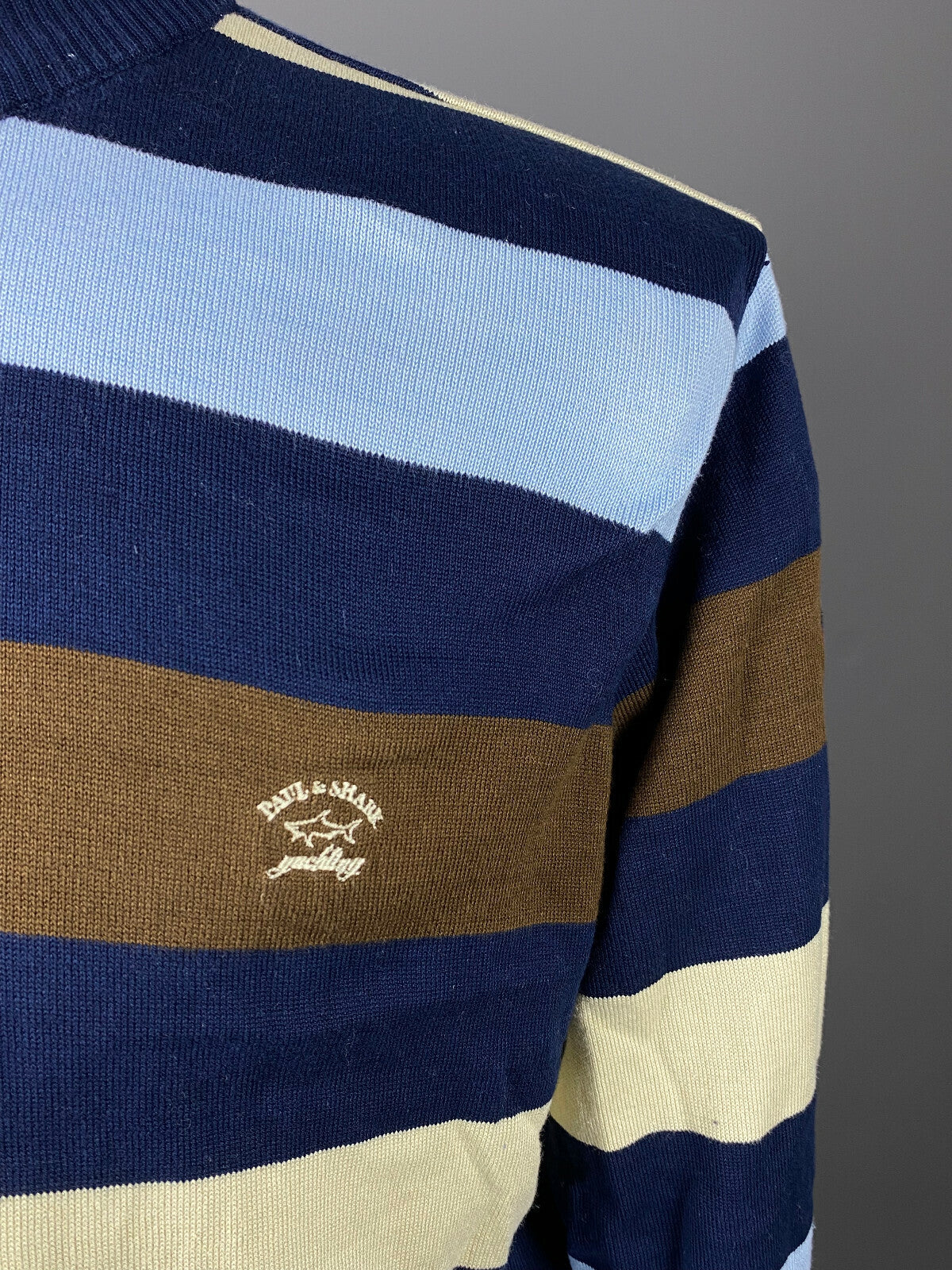 Paul & Shark Yachting Havana Yacht Club Stripe Long Sleeve Sweater – Men's XL